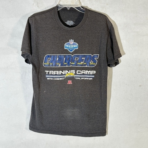 Vintage AFC NFL Chargers Football Training CampGray Short Sleeve T Shirt Tee - Picture 2 of 5